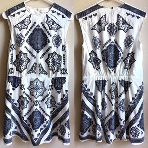 sass & bide White and Blue Mini Dress